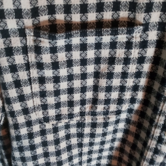 Dockers Black White Cotton Long Sleeve Button Down Shirt - Picture 4 of 7